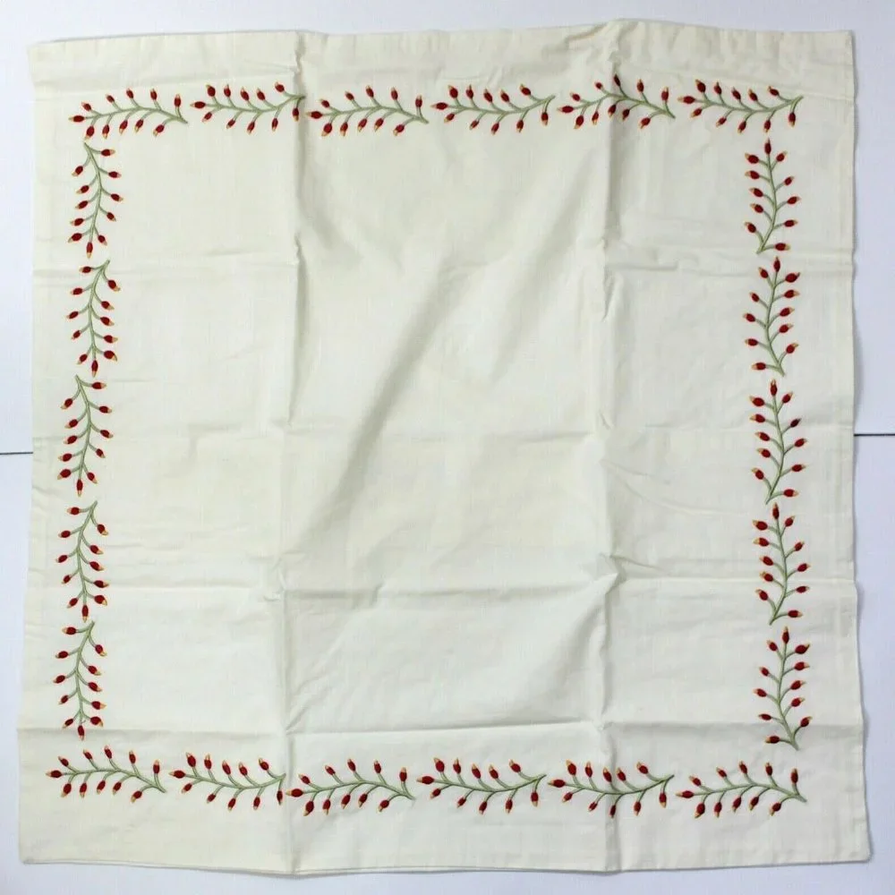 Pier 1 Imports One Floral Embroidered Euro Sham